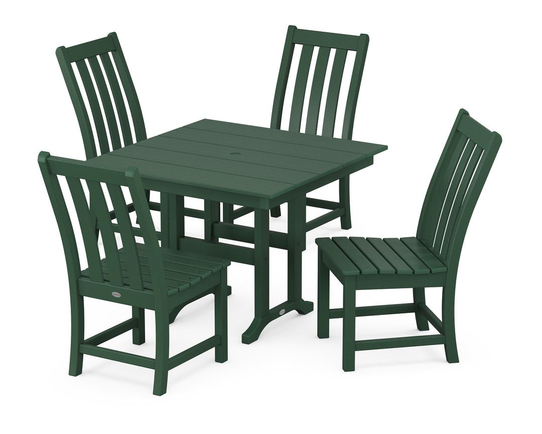 POLYWOOD® Vineyard Side Chair 5-Piece Farmhouse Dining Set