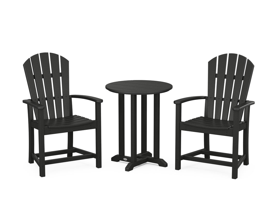POLYWOOD® Palm Coast 3-Piece Round Farmhouse Bistro Dining Set