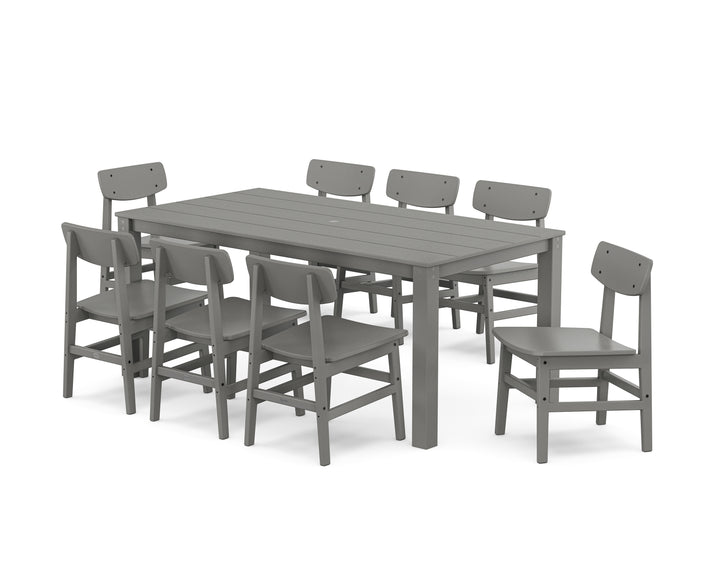 POLYWOOD® Modern Studio Urban Chair 9-Piece Parsons Dining Set
