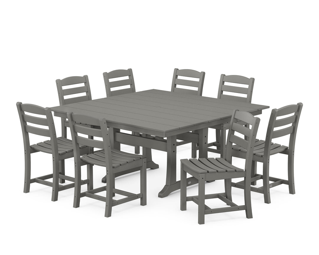 POLYWOOD® La Casa Café 9-Piece Farmhouse Trestle Dining Set