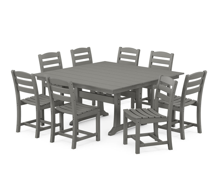 POLYWOOD® La Casa Café 9-Piece Farmhouse Trestle Dining Set