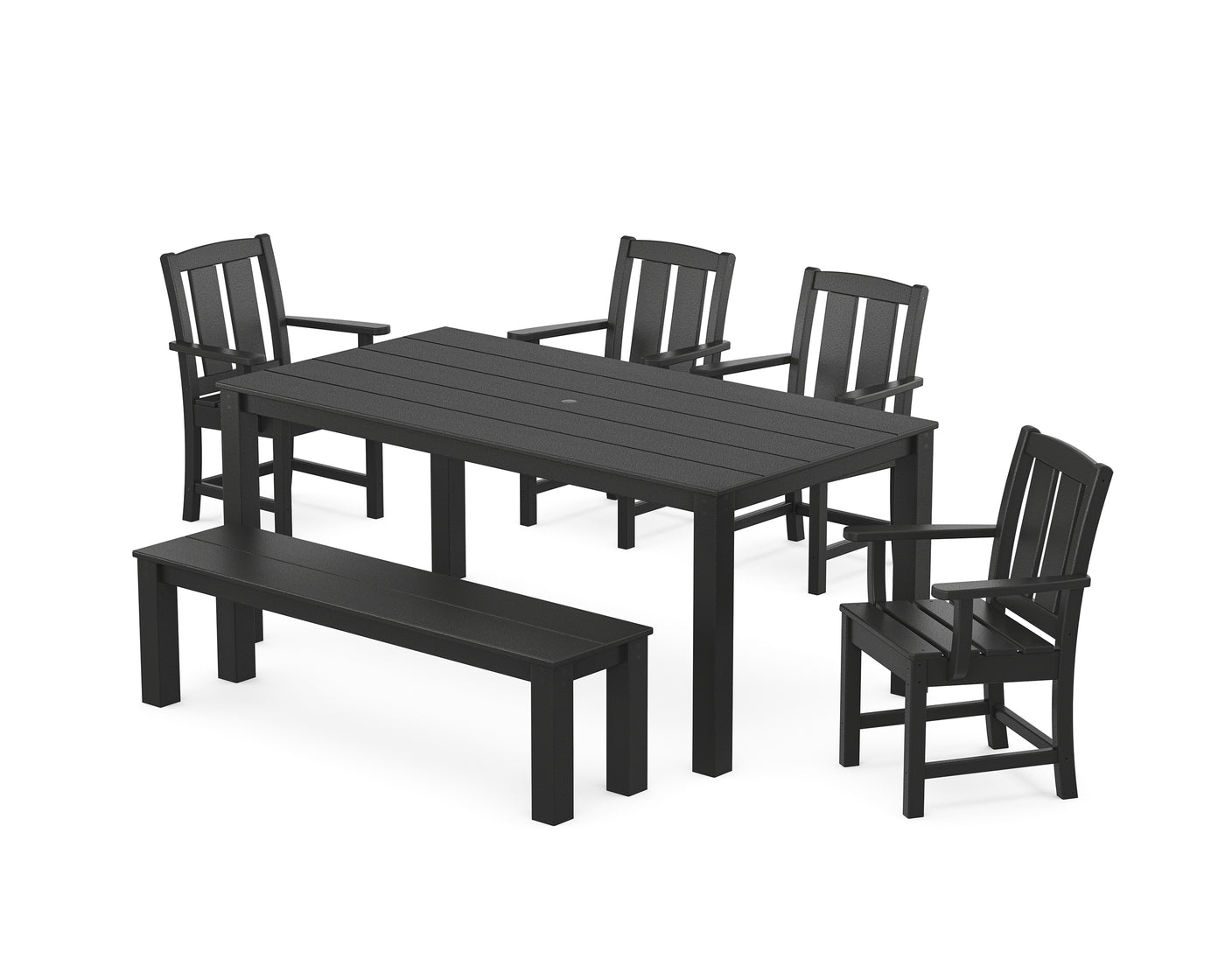 Mission 6-Piece Parsons Dining Set with Bench