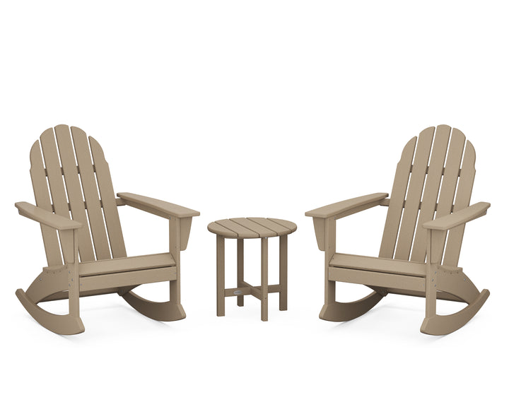 POLYWOOD® Vineyard 3-Piece Adirondack Rocking Chair Set
