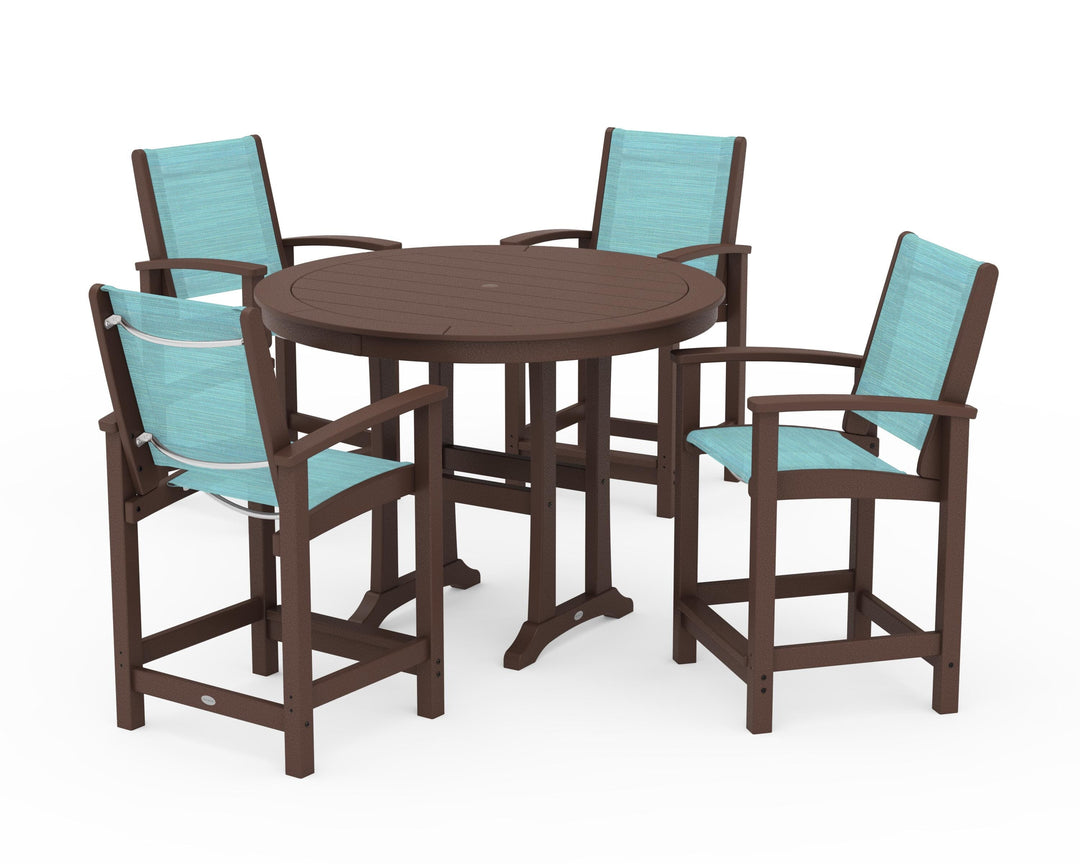 POLYWOOD® Coastal 5-Piece Counter Set