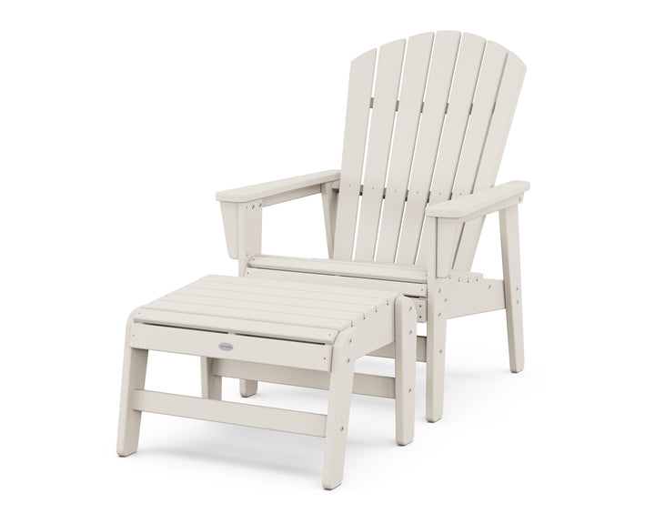 POLYWOOD® Nautical Grand Upright Adirondack Chair with Ottoman