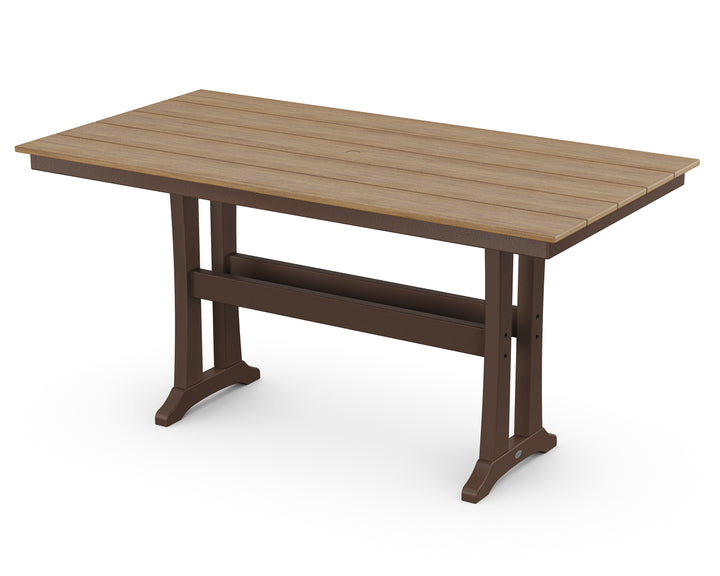 POLYWOOD® Farmhouse Trestle 37" x 72" Counter Table