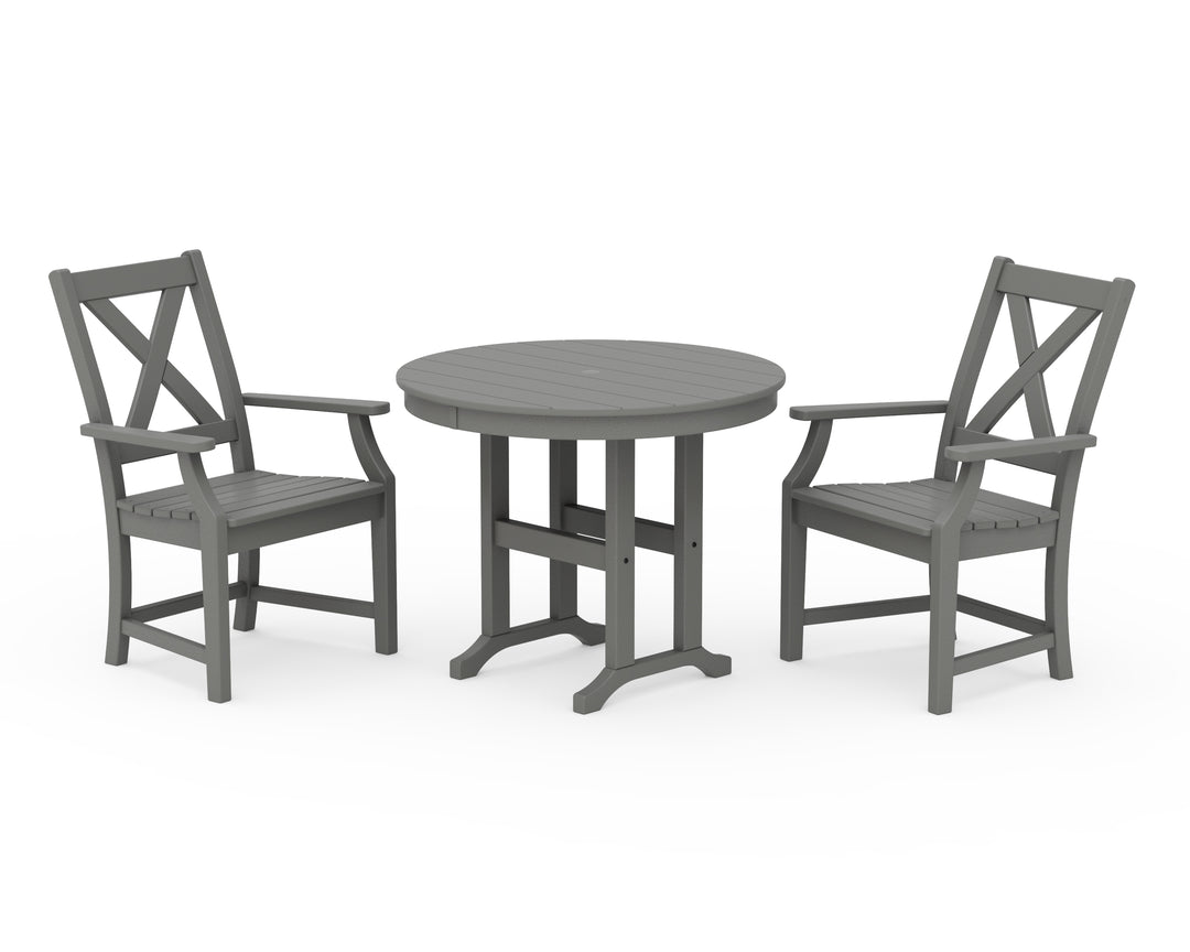 POLYWOOD® Braxton 3-Piece Round Dining Set
