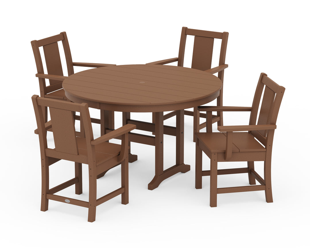 POLYWOOD® Prairie 5-Piece Round Farmhouse Dining Set