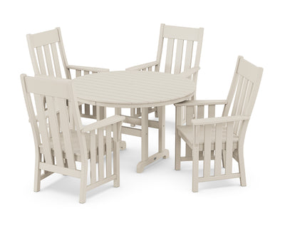 Acadia 5-Piece Round Farmhouse Dining Set