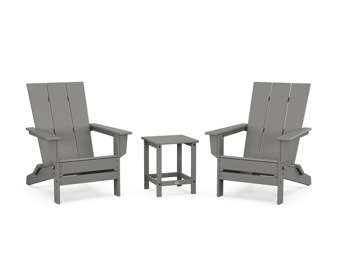 POLYWOOD® 3-Piece Modern Studio Folding Adirondack Set