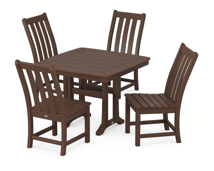 POLYWOOD® Vineyard Side Chair 5-Piece Dining Set with Trestle Legs