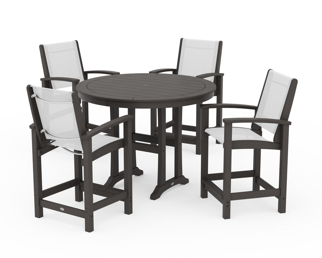 POLYWOOD® Coastal 5-Piece Counter Set