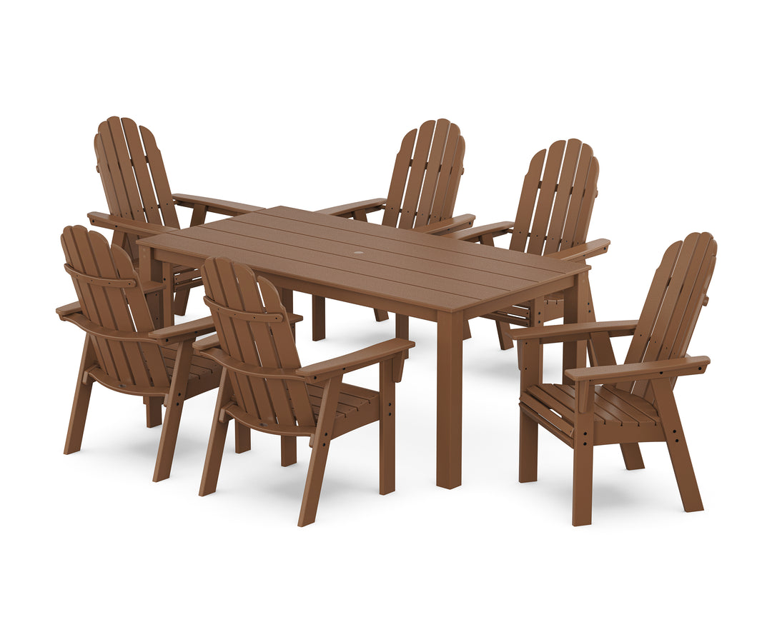 POLYWOOD® Vineyard Curveback Adirondack 7-Piece Parsons Dining Set
