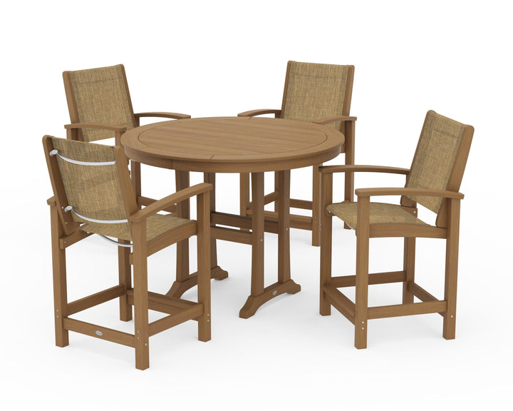 POLYWOOD® Coastal 5-Piece Counter Set