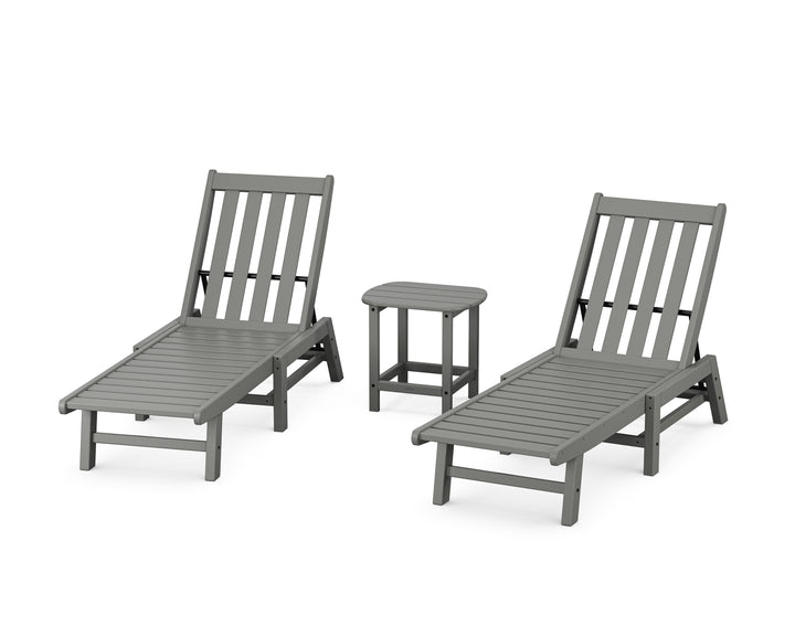 POLYWOOD® Vineyard 3-Piece Chaise Set