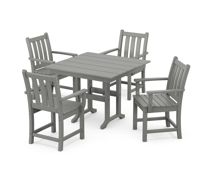 POLYWOOD® Traditional Garden 5-Piece Farmhouse Dining Set