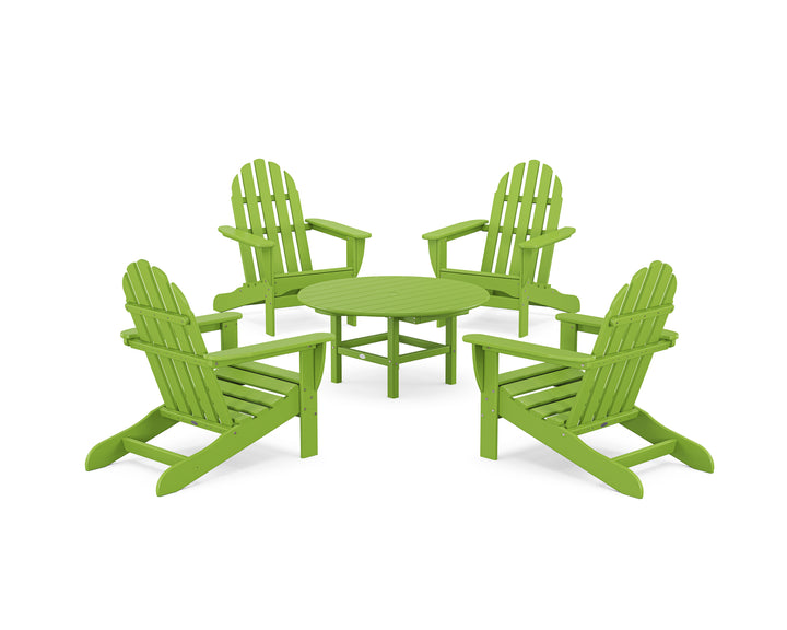 POLYWOOD® Classic Adirondack 5-Piece Conversation Set