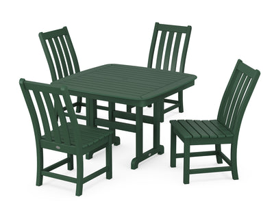 Vineyard Side Chair 5-Piece Dining Set with Trestle Legs