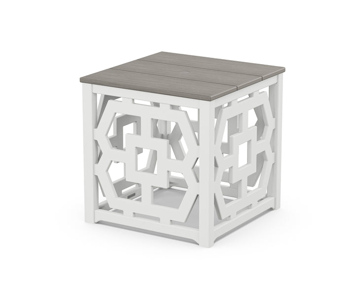 Martha Stewart by POLYWOOD® Chinoiserie Umbrella Stand Accent Table