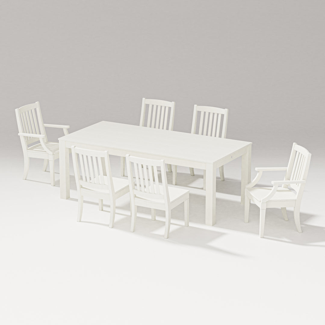 PW Designer Series Estate 7-Piece Parsons Table Dining Set