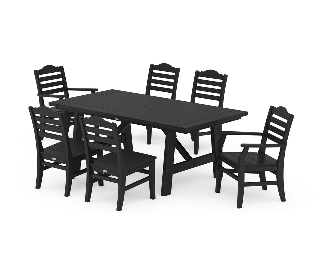 POLYWOOD® Savannah 7-Piece Rustic Farmhouse Dining Set