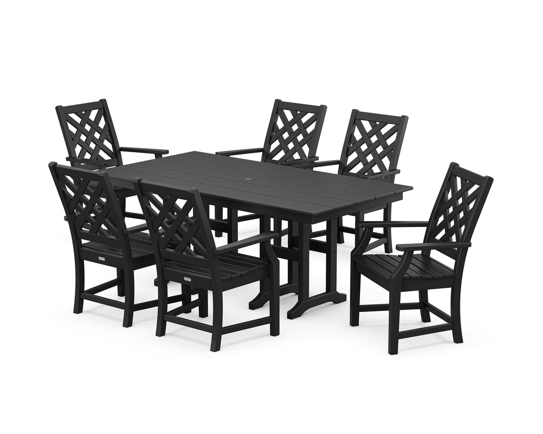 Country Living Wovendale Arm Chair 7-Piece Farmhouse Dining Set