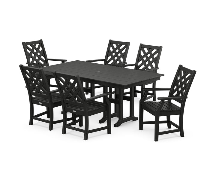 Country Living Wovendale Arm Chair 7-Piece Farmhouse Dining Set