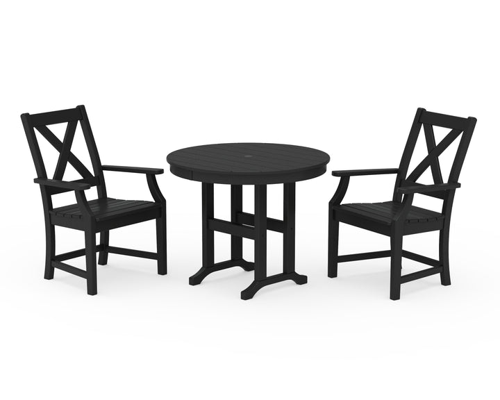 POLYWOOD® Braxton 3-Piece Round Dining Set