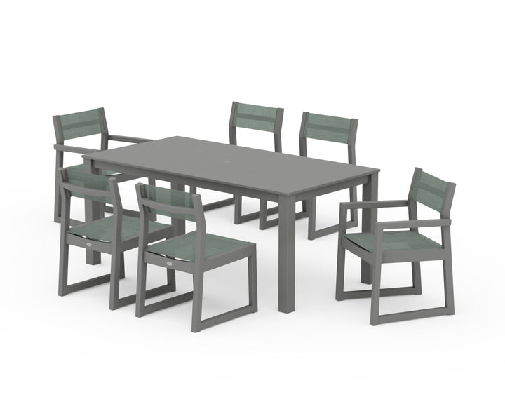 POLYWOOD® EDGE Sling 7-Piece Parsons Dining Set