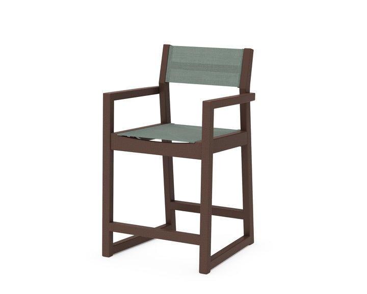 POLYWOOD® EDGE Sling Counter Arm Chair