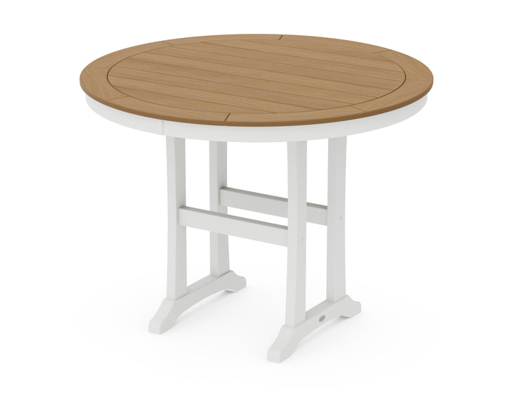 POLYWOOD® Nautical Trestle 48" Round Counter Table