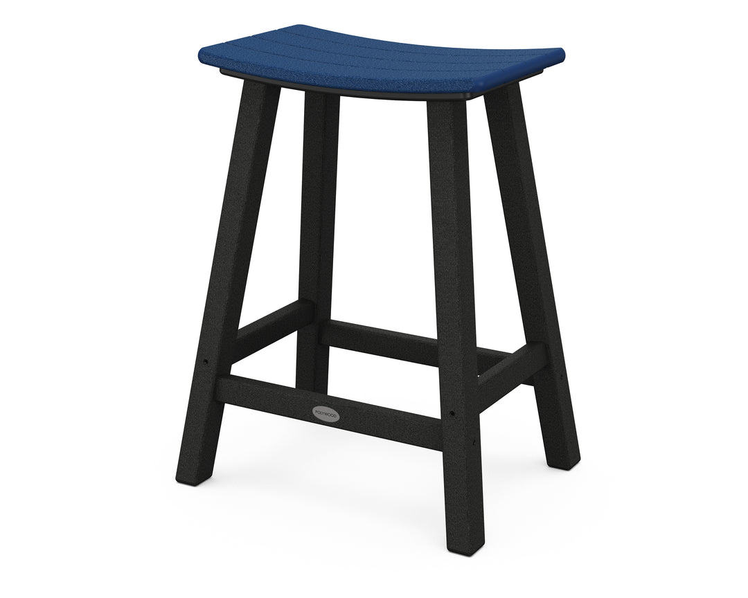 POLYWOOD® Contempo 24" Saddle Counter Stool