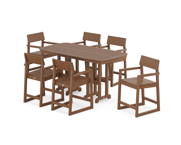 POLYWOOD® EDGE Arm Chair 7-Piece Counter Set