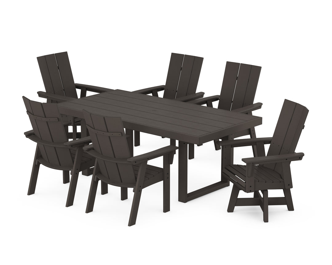 POLYWOOD® Modern Adirondack 7-Piece Dining Set