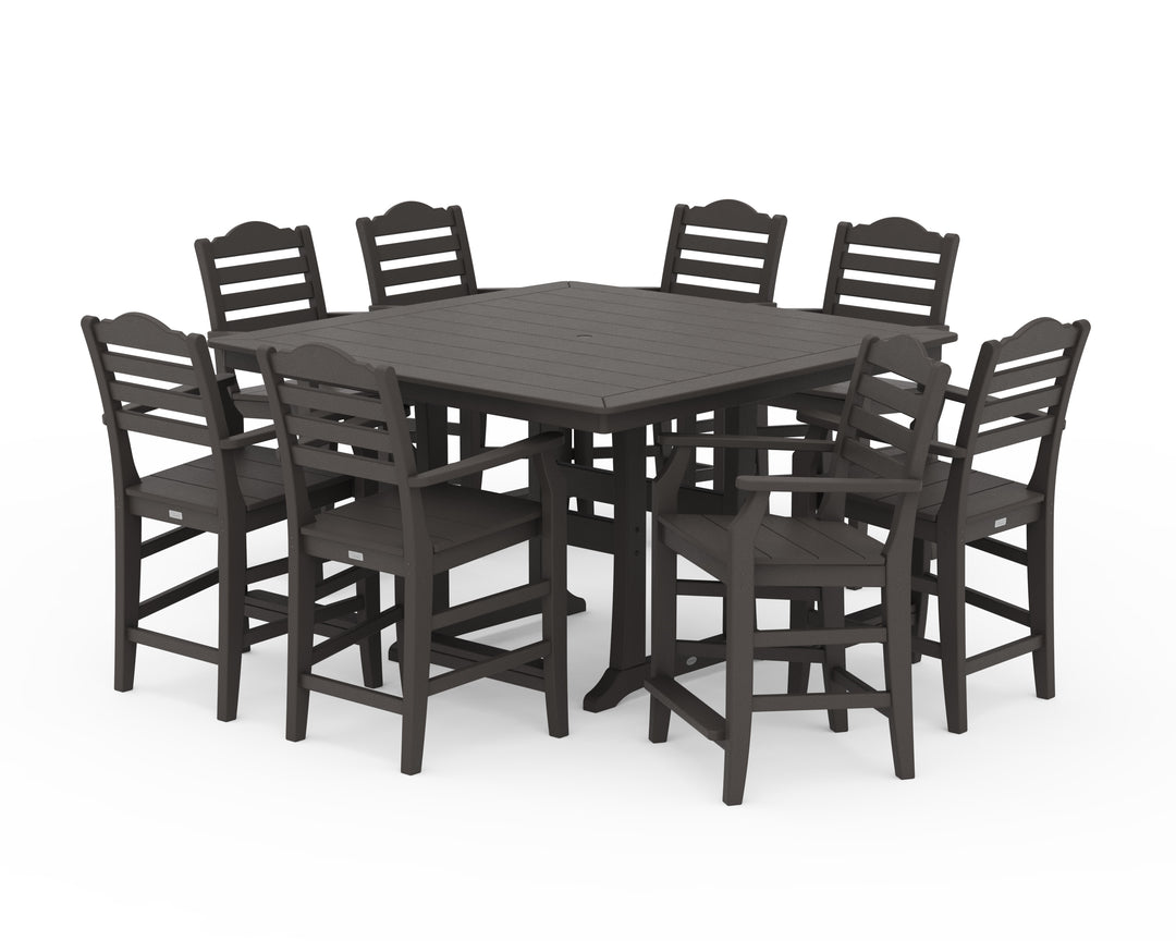 Draper James™ by  POLYWOOD® Savannah 9-Piece Square Counter Set with Trestle Legs