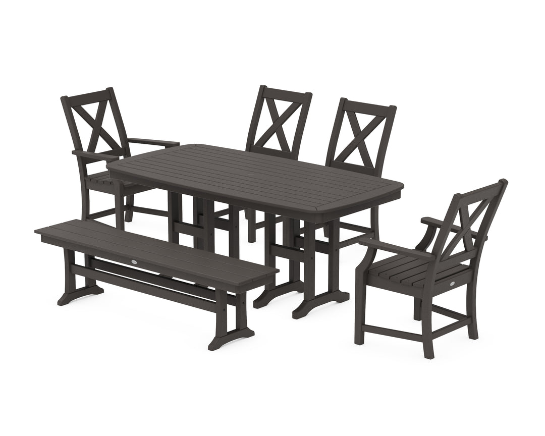 POLYWOOD® Braxton 6-Piece Dining Set with Bench