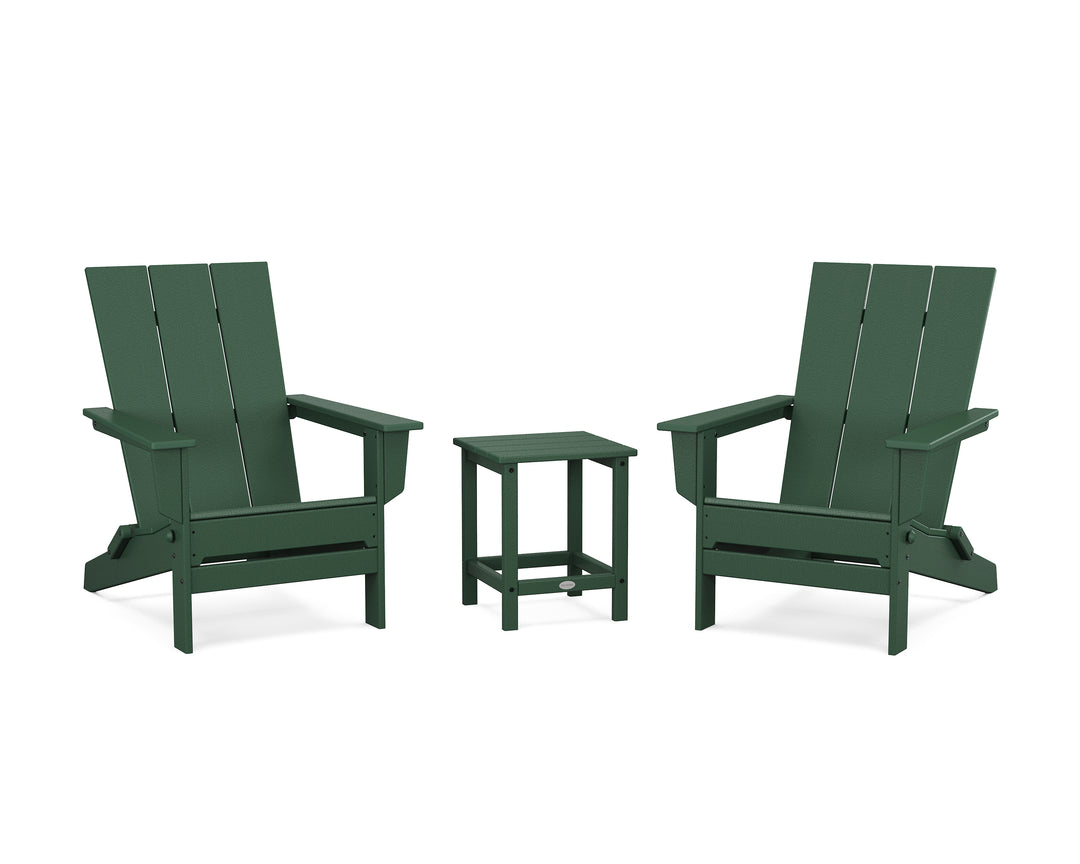 POLYWOOD® 3-Piece Modern Studio Folding Adirondack Set
