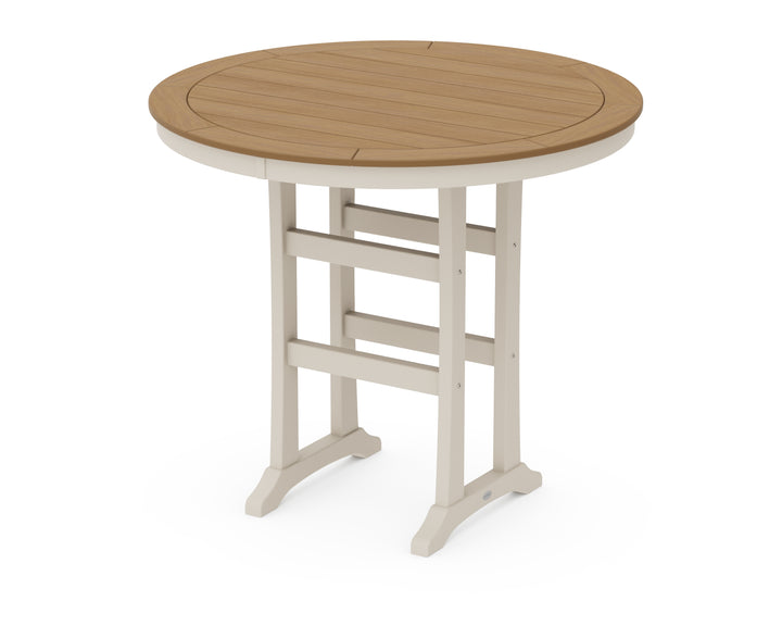 POLYWOOD® Nautical Trestle 48" Round Bar Table