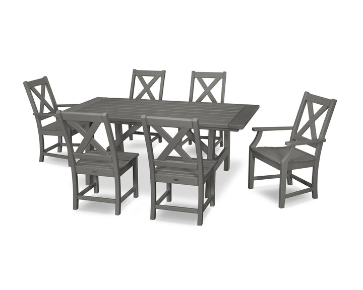 POLYWOOD® Braxton 7-Piece Rustic Farmhouse Dining Set