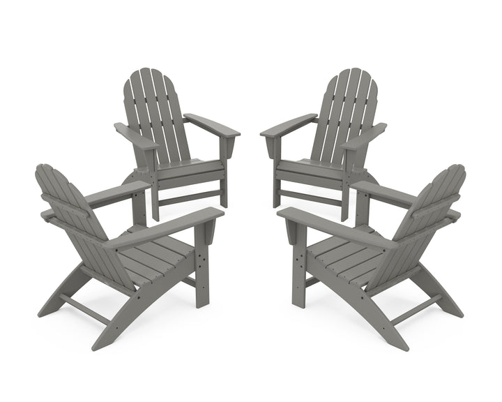 POLYWOOD® Vineyard 4-Piece Adirondack Conversation Set