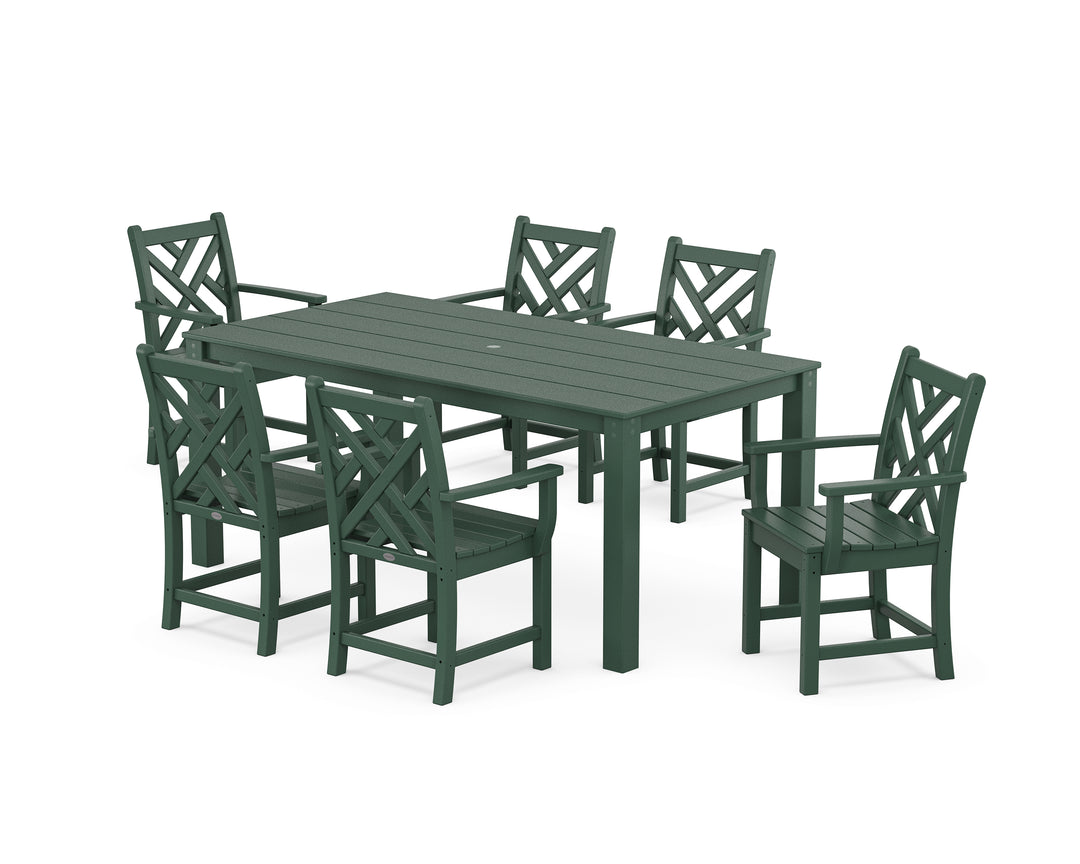 POLYWOOD® Chippendale Arm Chair 7-Piece Parsons Dining Set