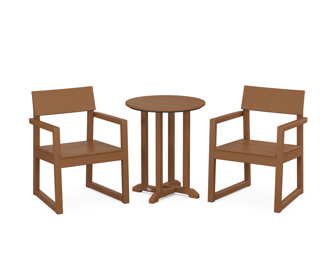 POLYWOOD® EDGE 3-Piece Round Bistro Dining Set