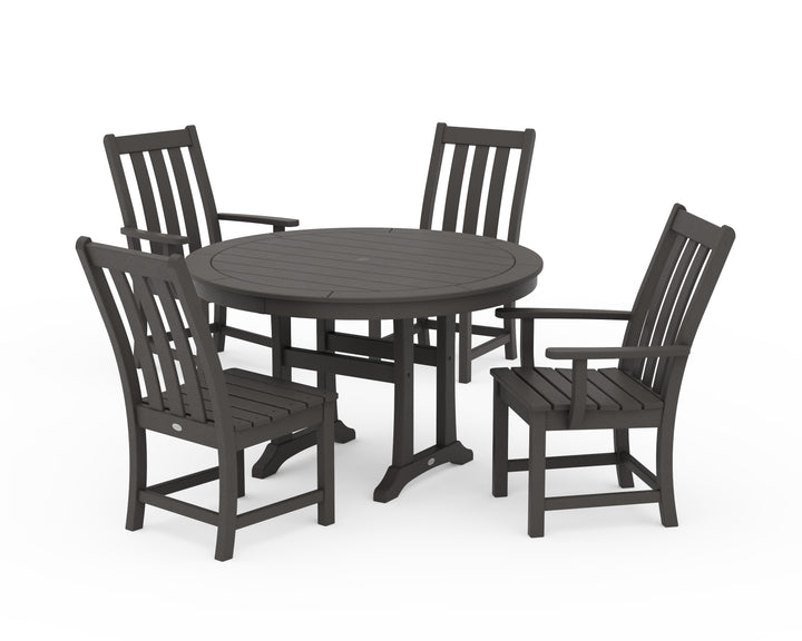 POLYWOOD® Vineyard 5-Piece Nautical Trestle Dining Set
