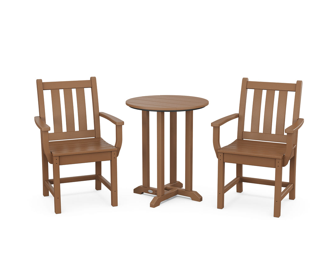 POLYWOOD® Traditional Garden 3-Piece Round Bistro Dining Set