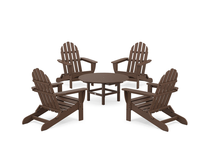 POLYWOOD® Classic Folding Adirondack 5-Piece Conversation Group