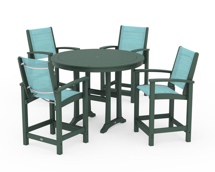 POLYWOOD® Coastal 5-Piece Counter Set