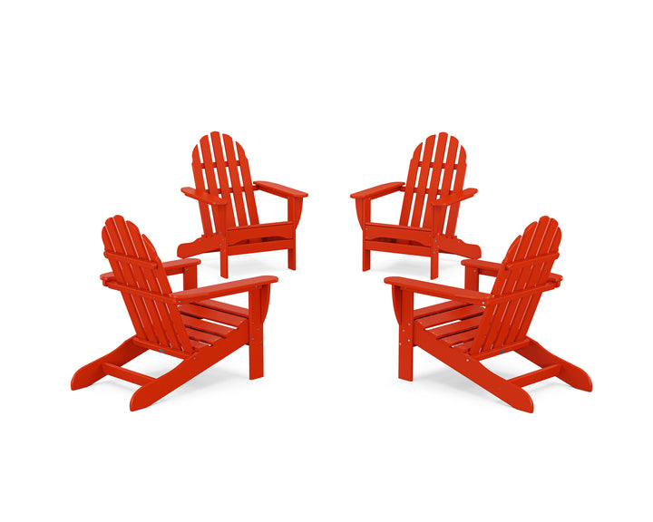 POLYWOOD® 4-Piece Classic Adirondack Conversation Set
