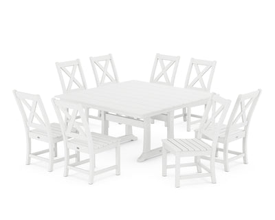 Braxton Side Chair 9-Piece Farmhouse Dining Set