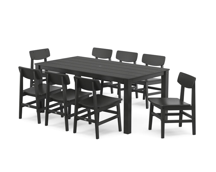 POLYWOOD® Modern Studio Urban Chair 9-Piece Parsons Dining Set