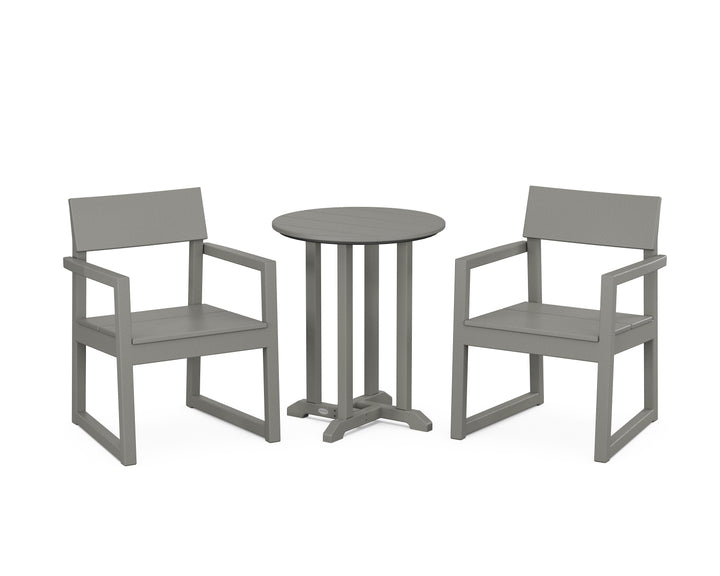 POLYWOOD® EDGE 3-Piece Round Bistro Dining Set
